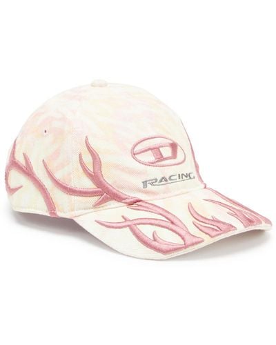 DIESEL Camo Baseball Cap With Embroidery - Pink