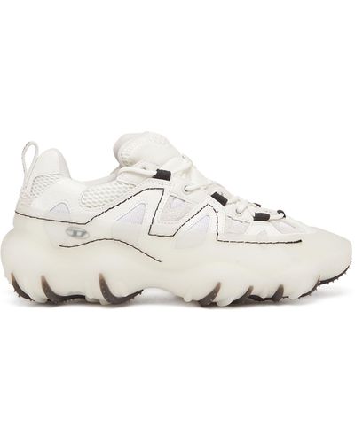 DIESEL Low-top Sneakers With Rubber Overlay - White