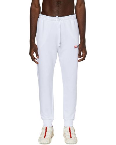 DIESEL Track Trousers With Embroidered Logo - White