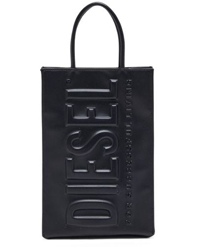 DIESEL Dsl 3d Faux-leather Shopper Bag - Black