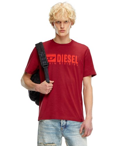 DIESEL T-shirt With Blurry Logo - Red
