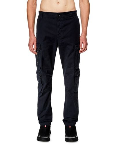 DIESEL Pantalon cargo avec poche zippée - Bleu