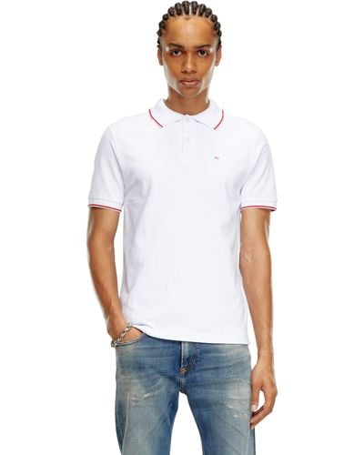 DIESEL Polo Shirt With Micro Embroidery - White