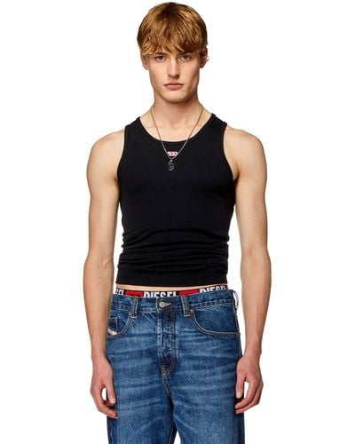 DIESEL Tanktop mit D-Logo - Schwarz