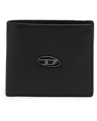 DIESEL Bi-fold Wallet In Grainy Leather - Black