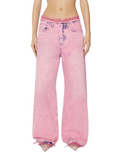 DIESEL Straight Jeans - Pink