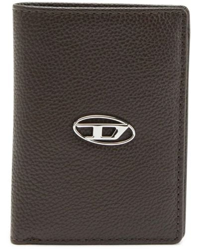 DIESEL Leather Bi-fold Wallet With Logo Plaque - Multicolor