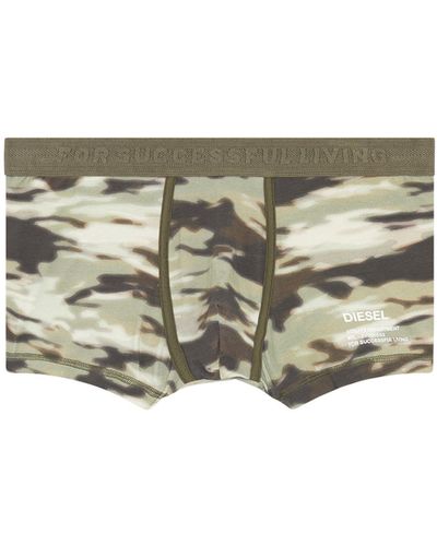 DIESEL Boxer Briefs With Camouflage Print - Green