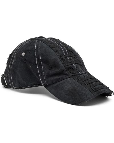 DIESEL Baseball Cap With Patches - Black