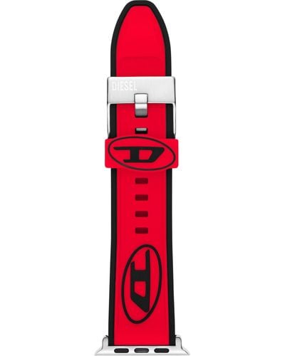 DIESEL Silicone Band For Apple Watch, 42mm, 44mm, 45mm - Red
