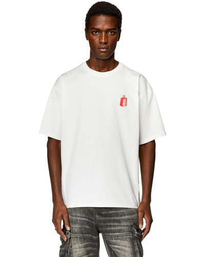 DIESEL T-Shirt mit Prototype Sneaker-Print - Weiß
