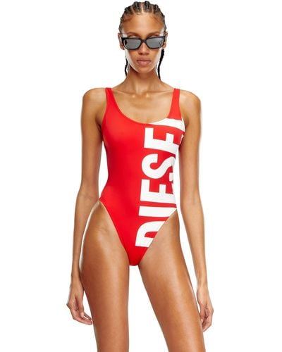 DIESEL Swimsuit With Maxi Print - Red