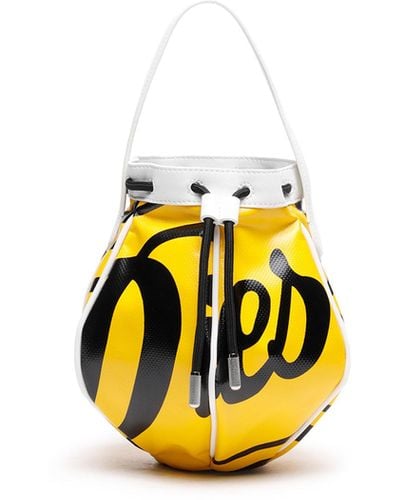 DIESEL Tarpaulin Bucket Bag With Vintage Logo - Yellow