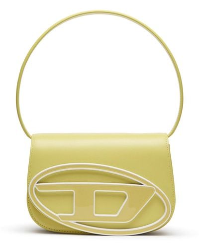 DIESEL 1DR - Ikonische Schultertasche aus pastellfarbenem Leder - Schultertaschen - Damen - Gelb