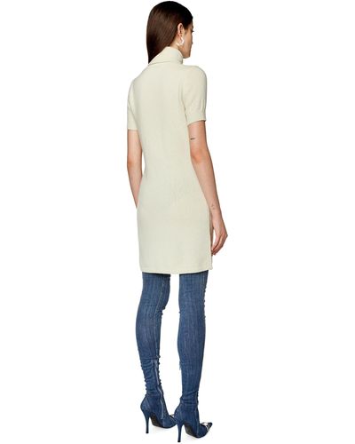 DIESEL Robe à col roulé avec plaque Oval D - Bleu