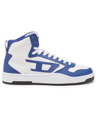 DIESEL S-ukiyo-high-top Trainers In Leather - Blue