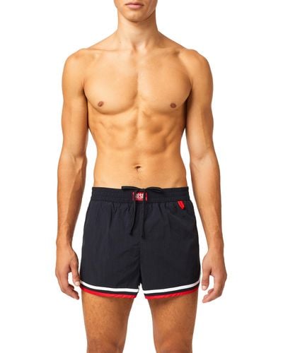 DIESEL Swim Shorts With Double Trims - Blue