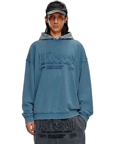 DIESEL Sweatshirt With Logo Embroidery - Blue