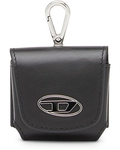 DIESEL Air Pods Case In Nappa Leather - Black