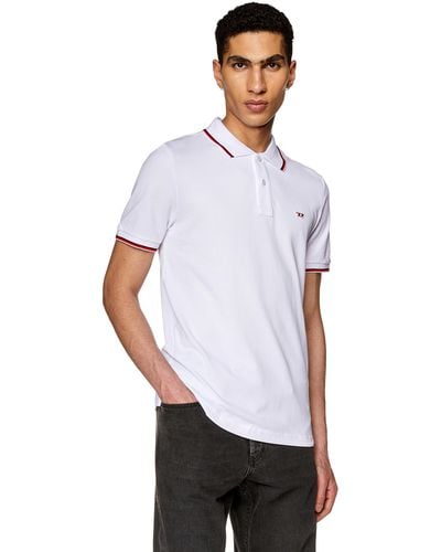 DIESEL Polo Shirt With D Logo - White