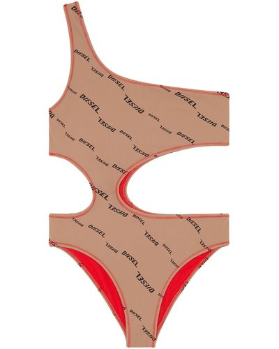 DIESEL Maillot de bain nude avec logo imprimé - Neutre