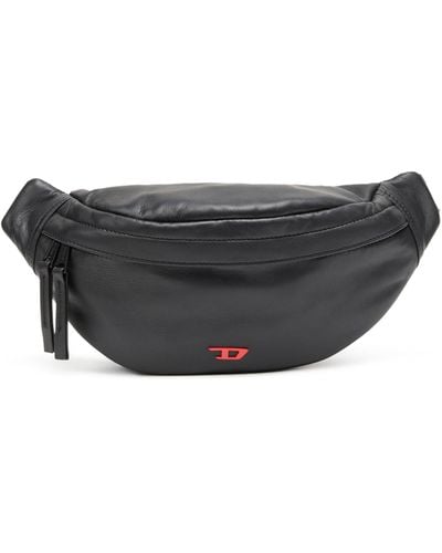 DIESEL Rave-leather Belt Bag With Metal D - Gray