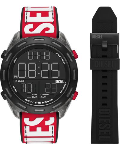 DIESEL Crusher Digital Watch And Interchangeable Strap Set - White