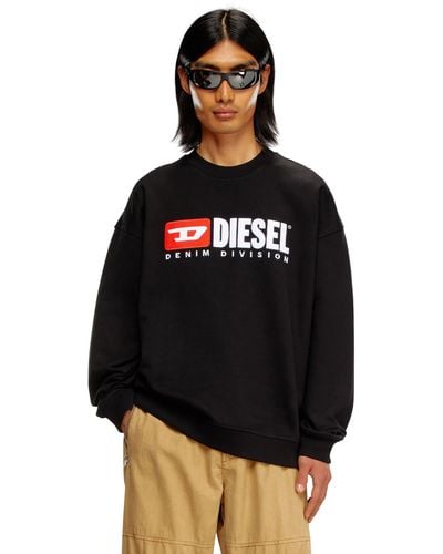 DIESEL Sweatshirt With Denim Division Logo - Black