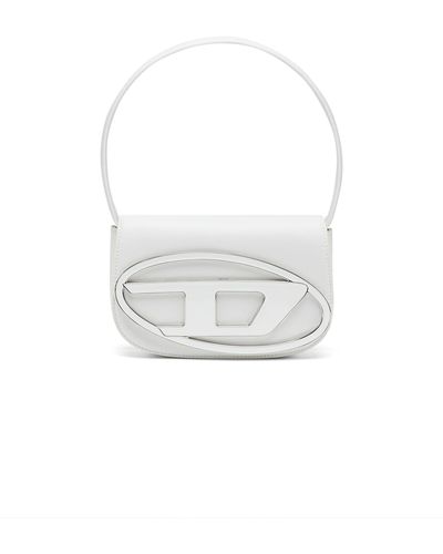 DIESEL 1DR - Sac iconique à bandoulière en cuir nappa - Sacs d'Épaule - Femme - Blanc