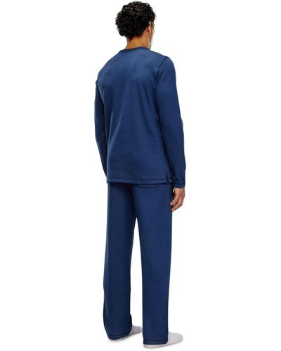 DIESEL Pyjamas mit Logo-Tunnelzug - Blau