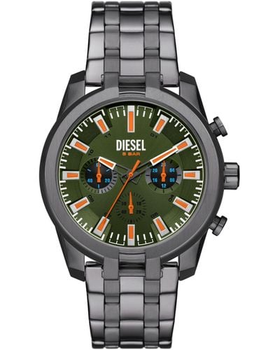 DIESEL Split Gunmetal Stainless Steel Watch - Green
