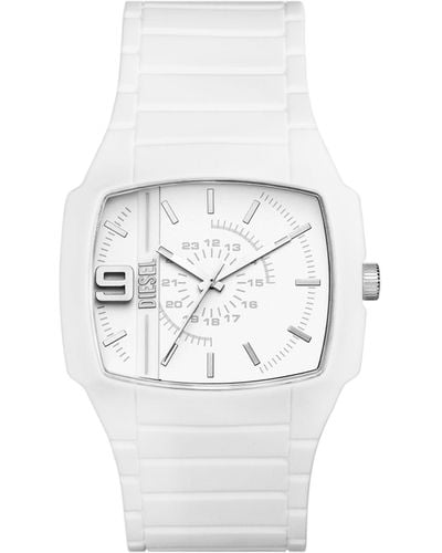 DIESEL Cliffhanger 2.0 Armbanduhr aus weißem Silikon