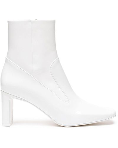 DIESEL Ankle Boots In Patent Leather - White