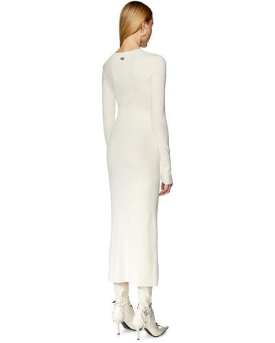 DIESEL Robe en laine mélangée avec cut-out - Blanc