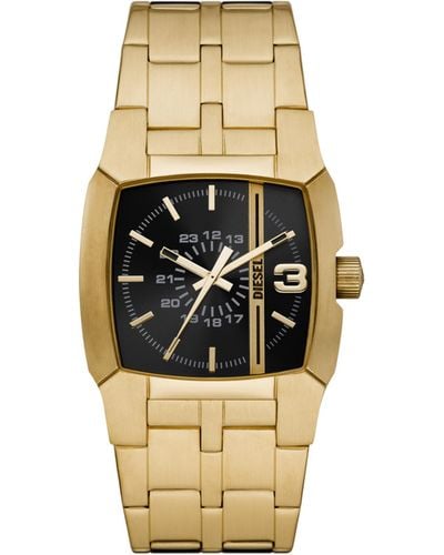 DIESEL Orologio Cliffhanger con cinturino in acciaio inossidabile color oro - Metallizzato