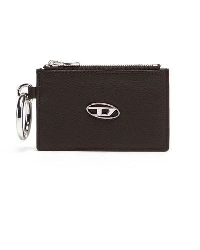 DIESEL Slim Leather Coin And Card Holder - Black