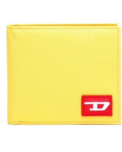 DIESEL Bi-fold Wallet With D Patch - Yellow