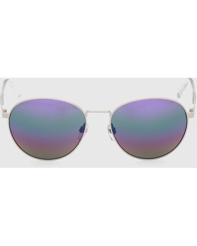 DIESEL Round Easy To Wear Metal Sunglasses - Blue