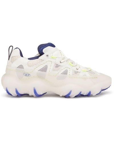 DIESEL Low-top Sneakers With Rubber Overlay - White