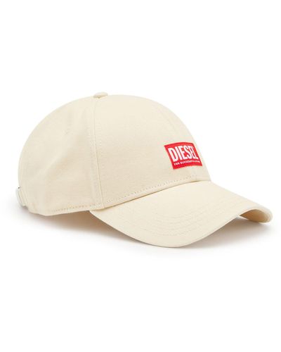 DIESEL Basecap mit Logo-Patch - Natur