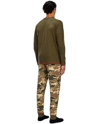 DIESEL Cotton Pyjamas With Camouflage Print - Green