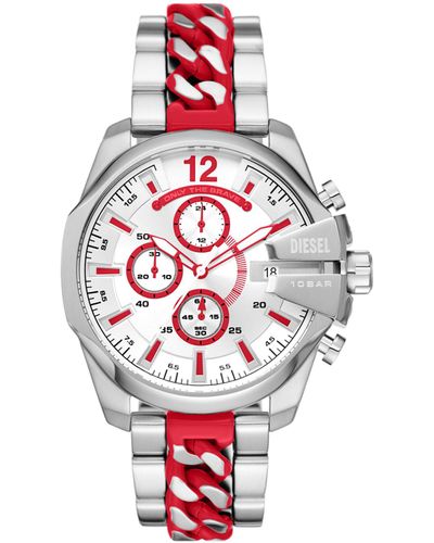 DIESEL Limited Edition Baby Chief Stainless Steel Watch - Red