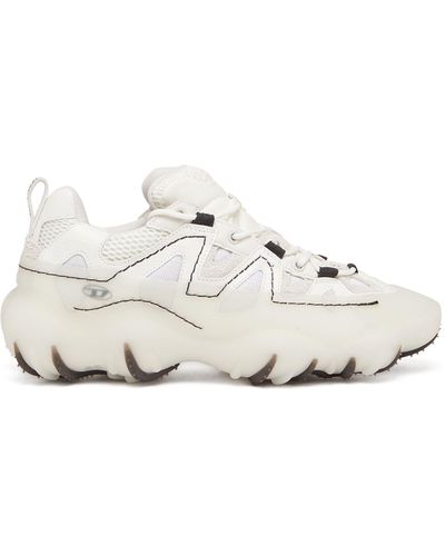 DIESEL Low-top Trainers With Rubber Overlay - White