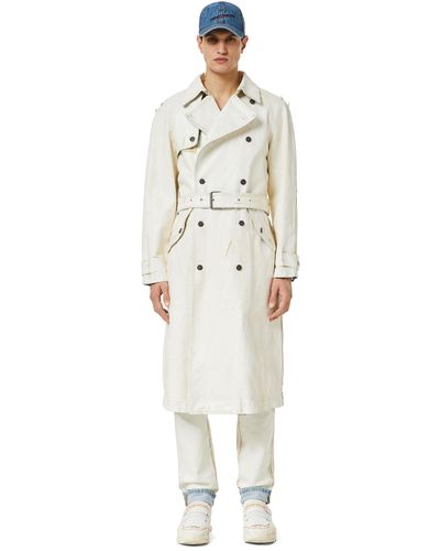 DIESEL Coated Trench Coat - White