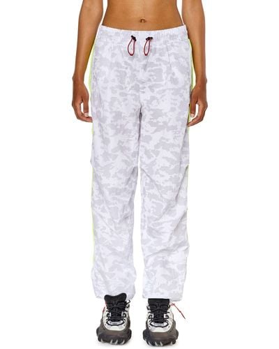 DIESEL Track Pants With Pixelated Print - White