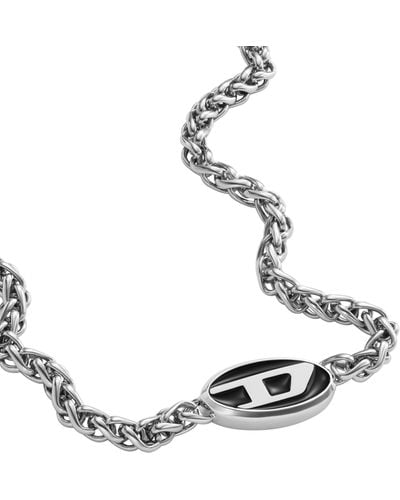 DIESEL Halskette aus Edelstahl - Mettallic