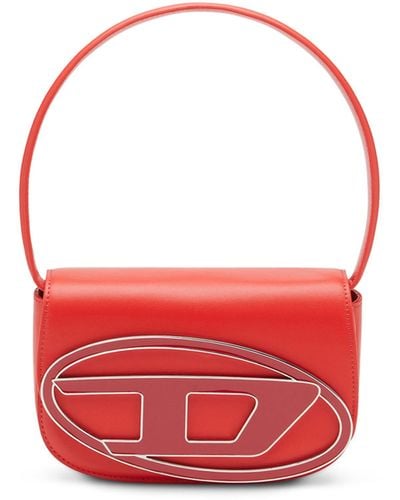 DIESEL 1dr-iconic Shoulder Bag In Nappa Leather - Red