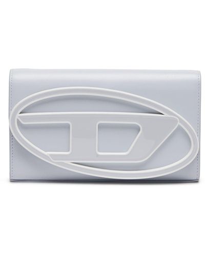 DIESEL Portemonnaie-Tasche aus pastellfarbenem Leder - Weiß
