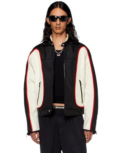 DIESEL J-blink Contrast-panelled Regular-fit Woven Jacket - Black