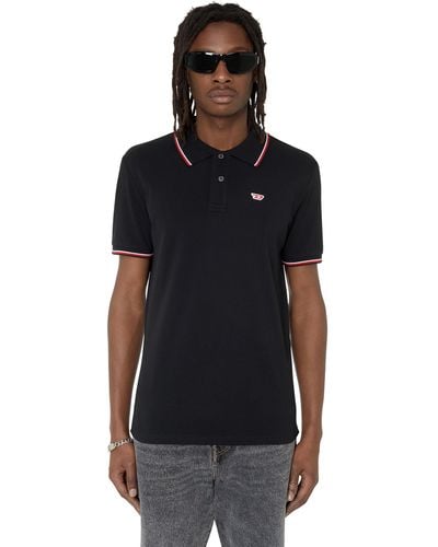 DIESEL Polo Shirt With D Logo - Black